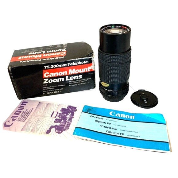 Canon FD Zoom Lens 75-200mm f/4.5 Telephoto for SLR 35mm Film Camera #38233 - Picture 1 of 6